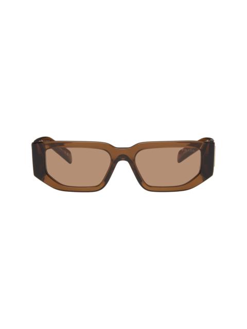 Prada Brown Rectangle Sunglasses