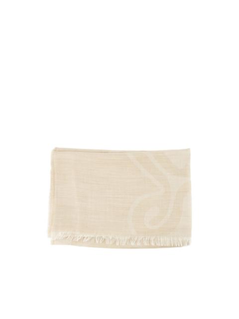 Max Mara logo cashmere scarf
