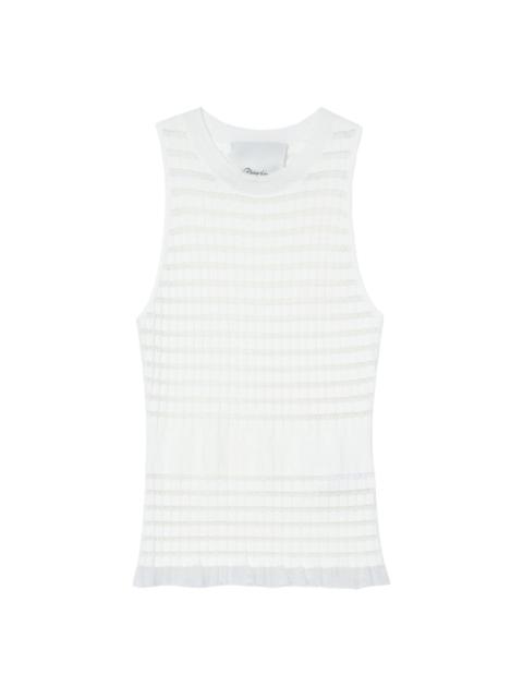 3.1 Phillip Lim ribbed-knit ruffled top