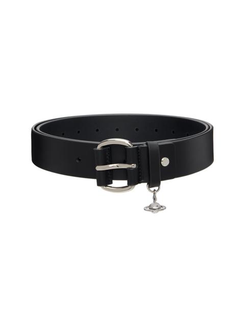 Vivienne Westwood Black Wide Alex Charm Belt