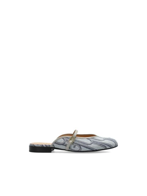 FURLA Etoile strap-detail leather mules