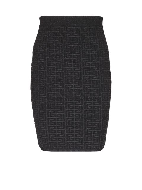 Balmain PB Labyrinth knit skirt