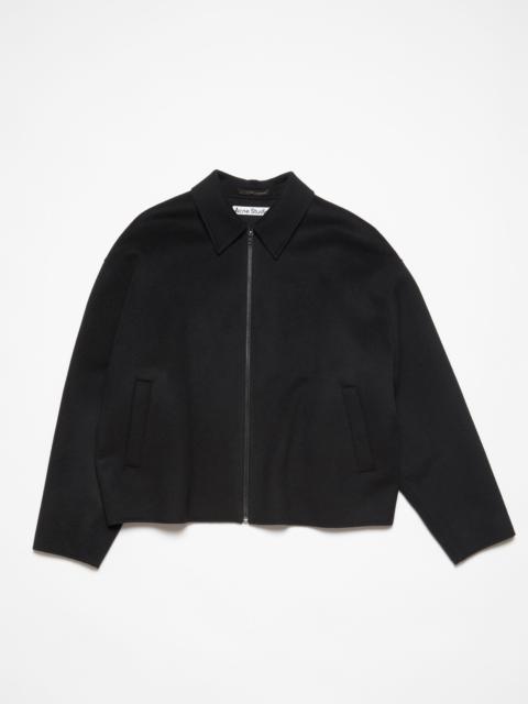 Wool zipper jacket - Black