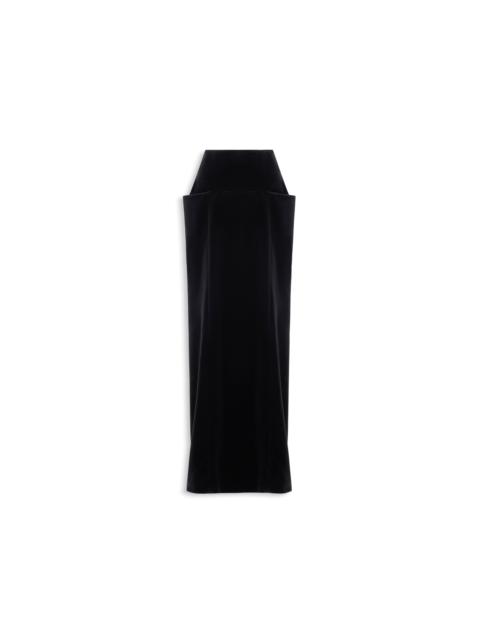 Alaïa COTTON VELVET COLUMN SKIRT