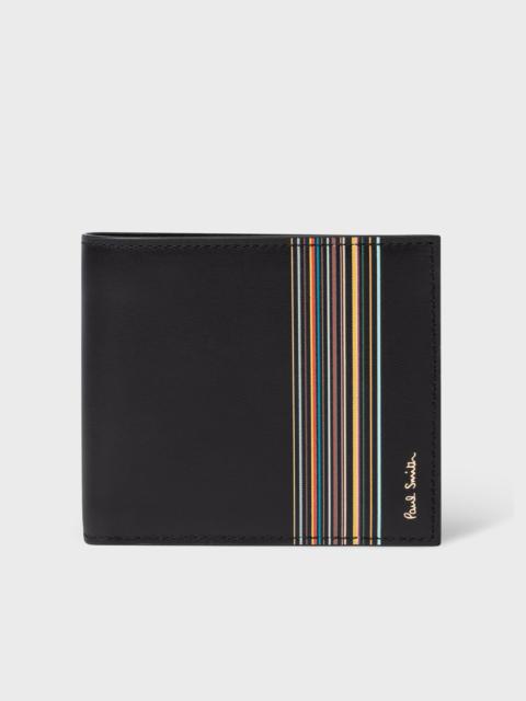 'Signature Stripe Block' Billfold And Coin Wallet