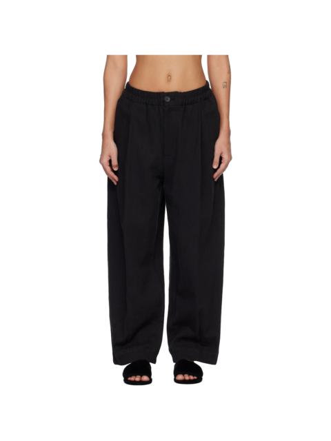 LAUREN MANOOGIAN Black Matte Trousers