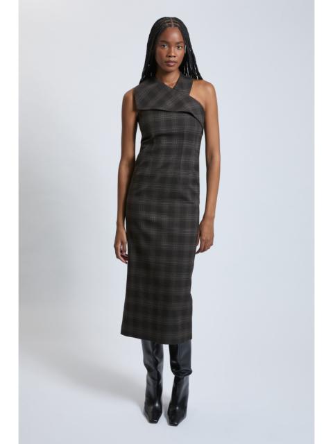 KAREN MILLEN Check Tailored Midi Dress