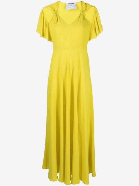 VIVETTA ruched cut-out maxi dress