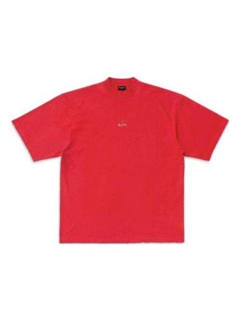 BALENCIAGA Balenciaga Je t'aime T-shirt Large Fit 'Red' 744439TOVM75871