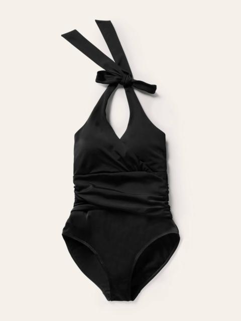 BODEN Levanzo Halter Swimsuit-Black