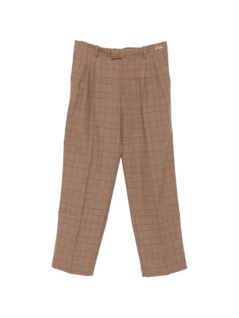 Drôle de Monsieur Drole De Monsieur Check-pattern Pleated Trousers