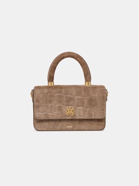 AMIRI WOMEN'S CROC SUEDE LONG MA BAG