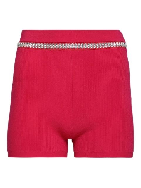 rabanne crystal-embellished ribbed shorts