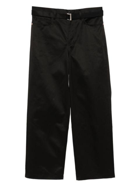 sacai belted trousers