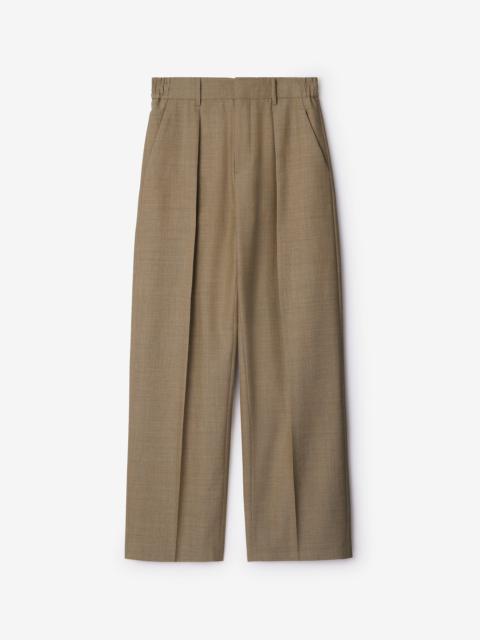 Herringbone Wool Tailored Trousers