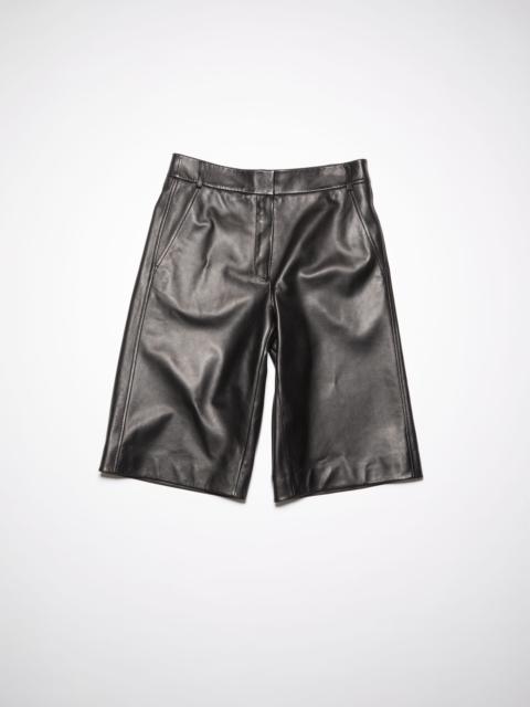 Acne Studios Lined leather shorts - Black
