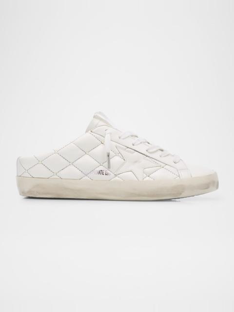 Golden Goose Super-Star Sabot Pearly Quilted Leather Mule Sneakers