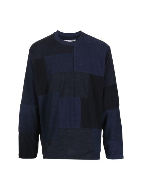 White Mountaineering slouchy paneled jumper