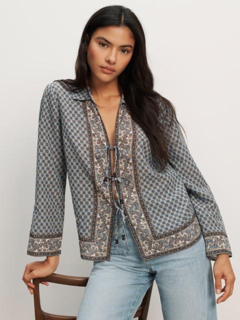 VERONICA BEARD EVA SCARF-PRINT BLOUSE