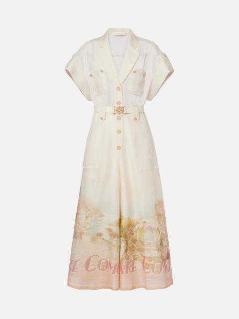 Zimmermann Como linen and silk jumpsuit