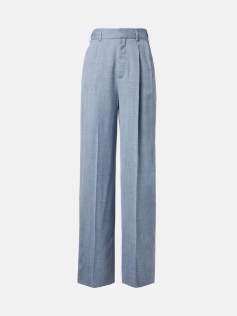 Loro Piana Hector wool, silk, and linen wide-leg pants