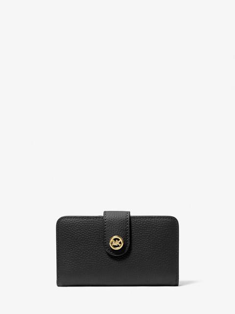 MICHAEL KORS MK Pop Charm Medium Pebbled Leather Wallet