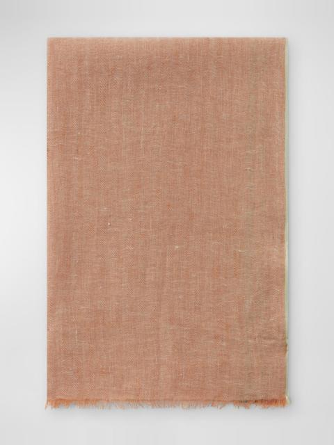 Loro Piana Striped Linen-Silk Stole