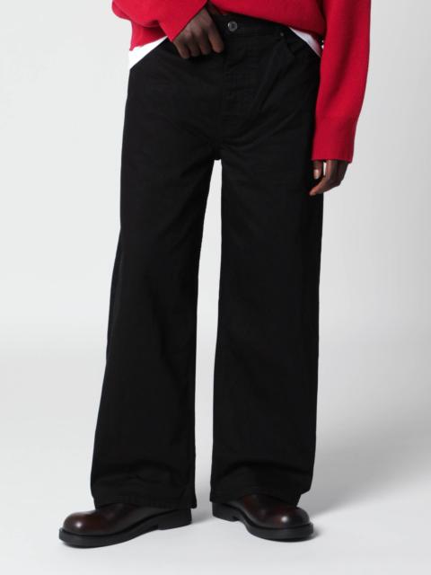 AMI Paris Black wide-leg trousers