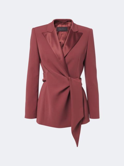 Max Mara Elegante satin-trimmed wrap blazer