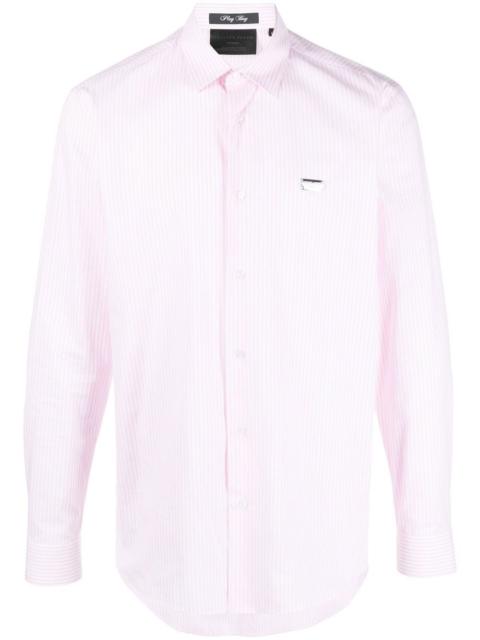 PHILIPP PLEIN graphic-print striped shirt