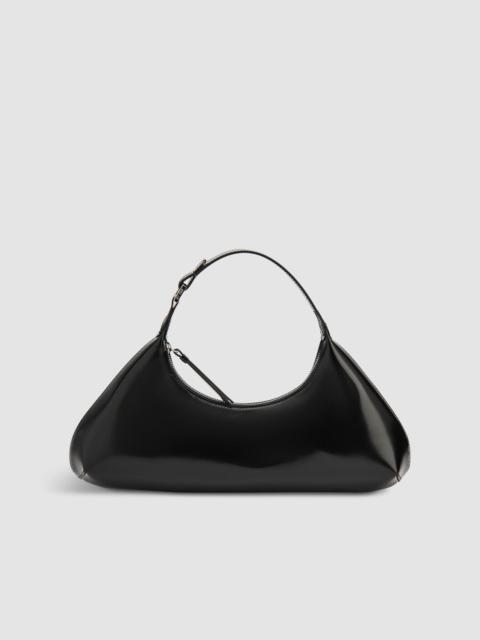 BY FAR Amberette Semi Patent Top-Handle Bag