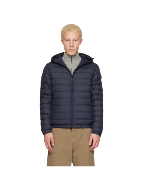 Moncler Navy Solienn Hooded Short Down Jacket