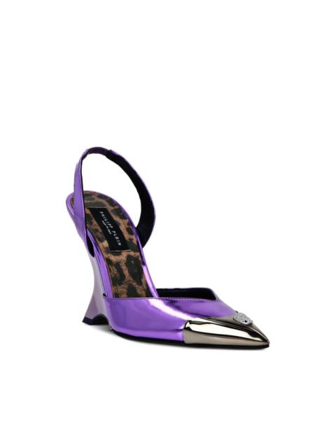 PHILIPP PLEIN Mirror Decollete leather pumps