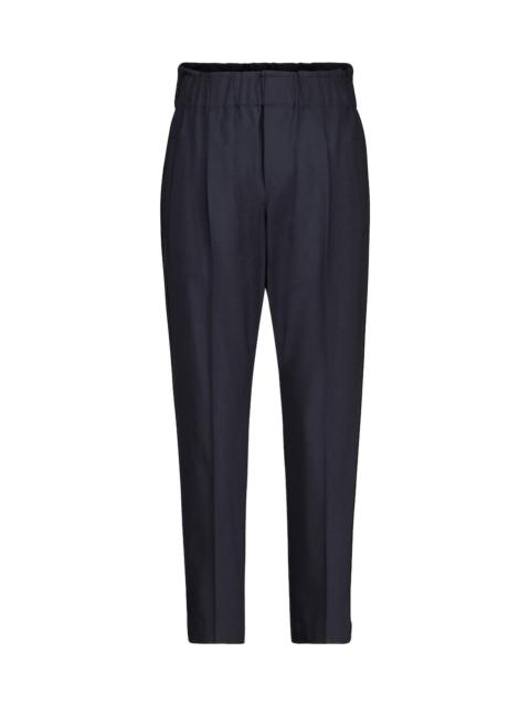 Brunello Cucinelli Exclusive to Mytheresa – High-rise slim wool-blend paperbag pants