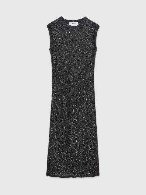 MSGM Glitter knit midi dress