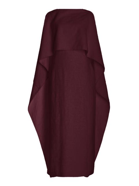 Hunter Dress in Deep Bordeaux Cashmere with Winter Silk