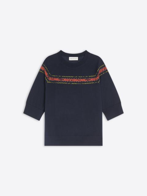 Dries Van Noten EMBROIDERED WOOL SWEATER