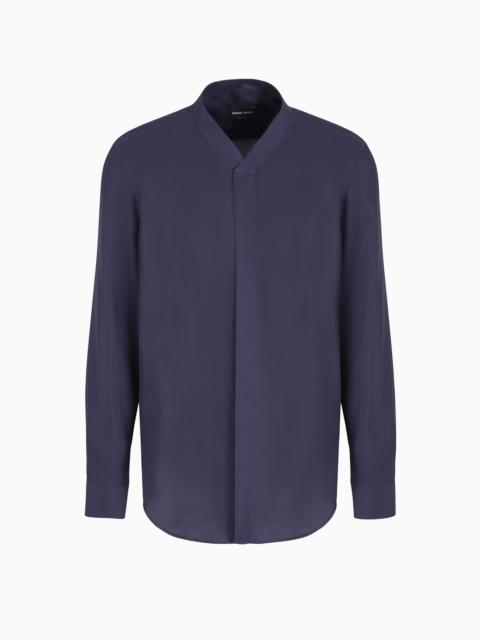 GIORGIO ARMANI Giorgio's regular-fit silk twill shirt