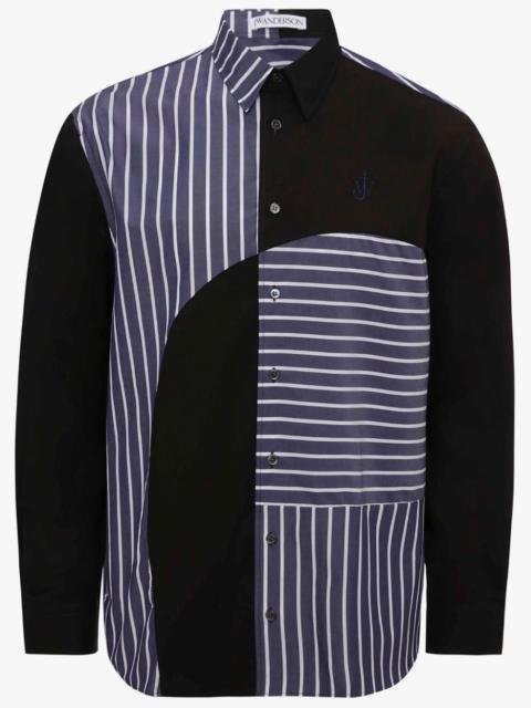 JW Anderson striped patchwork shirt