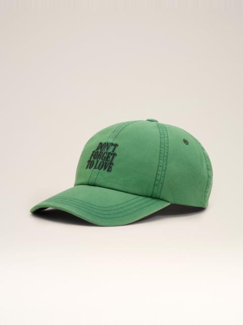 AMI Paris GREEN COTTON "DON'T FORGET TO LOVE" CAP
