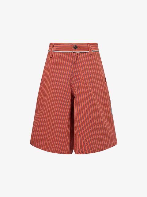 Martine Rose Stripe Twisted Cotton Skate Short