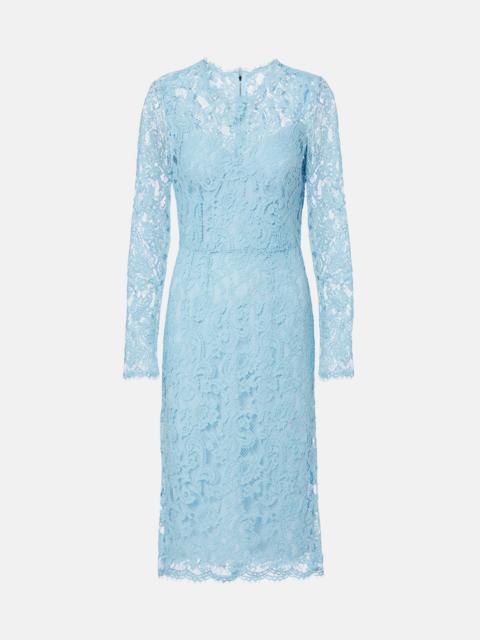 Dolce & Gabbana Cotton-blend lace cocktail dress
