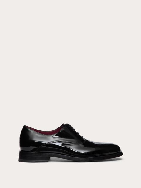 Valentino VLOGO SIGNATURE PATENT LEATHER DERBY