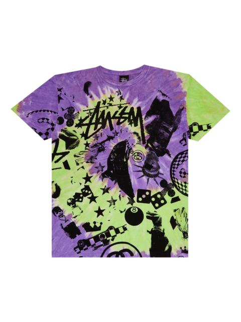 Stussy 8 ball Dice Tee 'Tie-Dye Purple/Green'