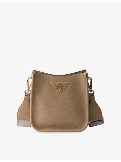 Prada Triangle-Patch Leather Mini Shoulder Bag