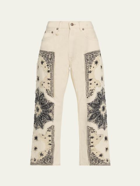 R13 X-Boyfriend Patchwork Jeans
