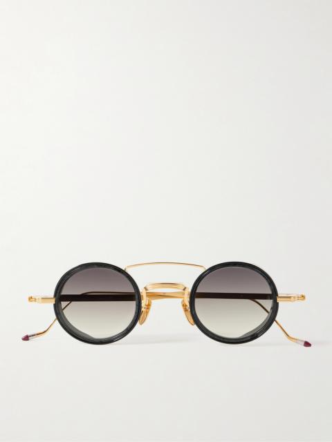 JACQUES MARIE MAGE Ringo 2 Round-Frame Gold-Tone Sunglasses