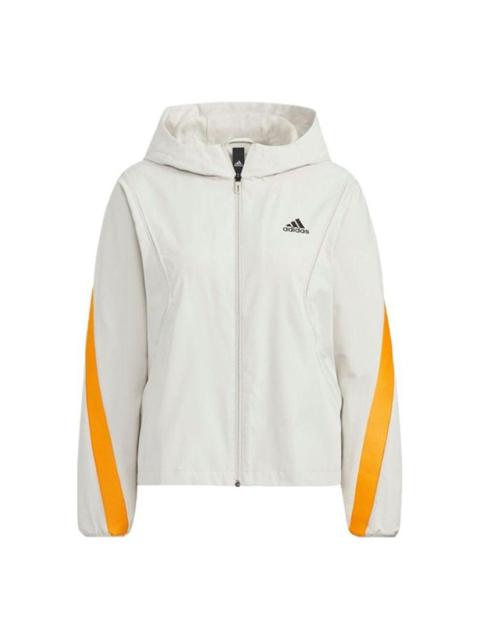 (WMNS) adidas Sports Hooded Jacket White HF2467