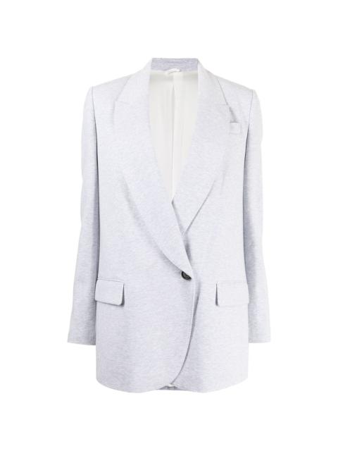 Brunello Cucinelli wrap-front fleece blazer