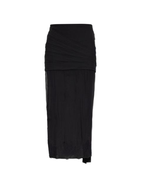 Valentino lace-trim maxi skirt
